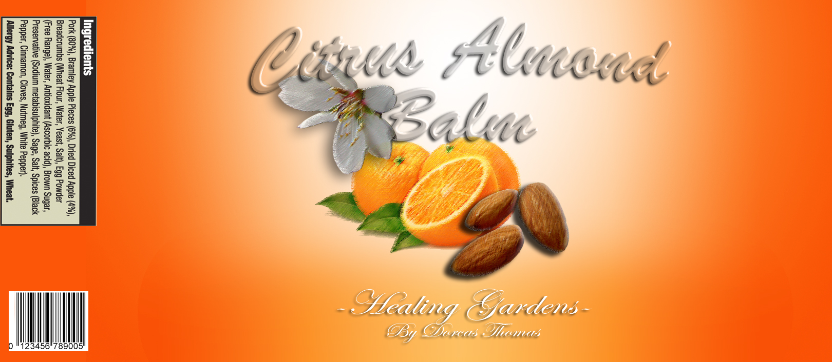 Citrus Almond Balm Lotion Label